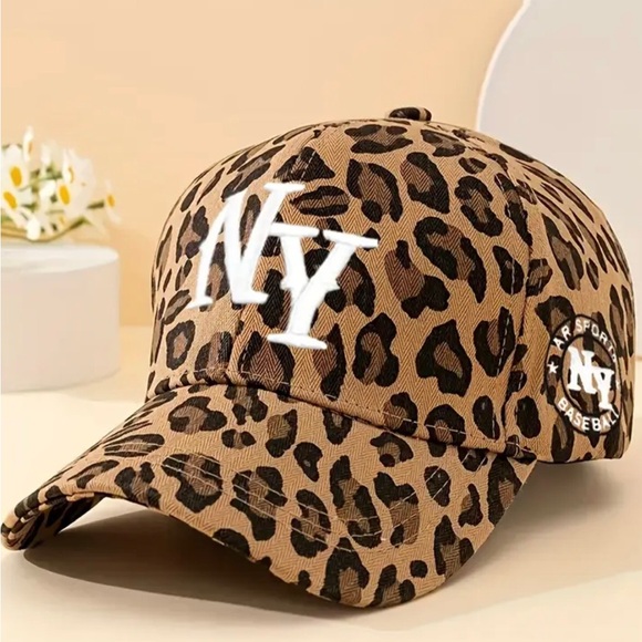 Accessories - Leopard Print Cap with NY Logo